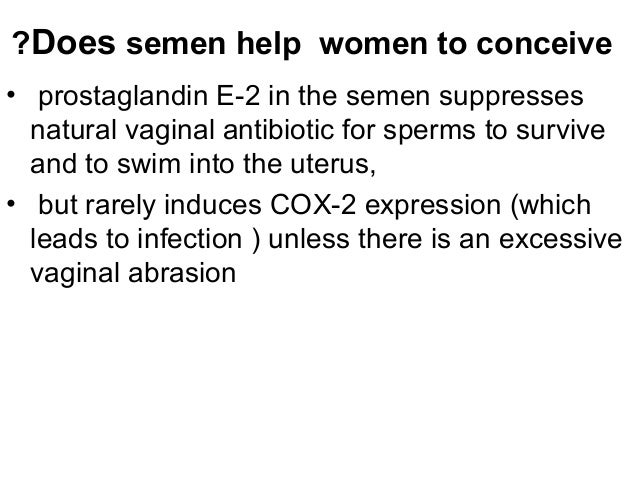 vaginal absorption of semen Vaginal absorption of semen